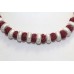 Handmade Necklace 925 Sterling Silver Bead Wax Inside Tribal Red Thread